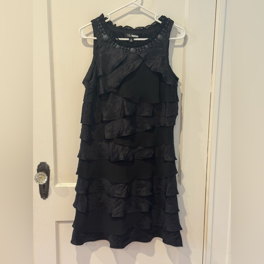 LF Black Layered Mini Dress